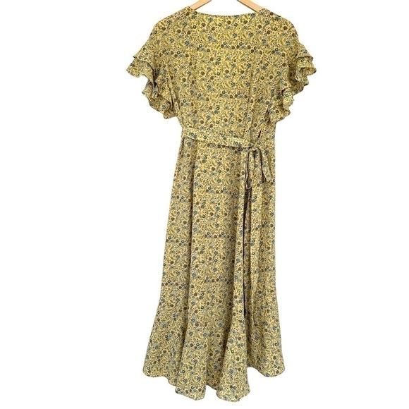 Max Studio wrap maxi dress with short  sleeves, ruffles - Picture 6 of 14